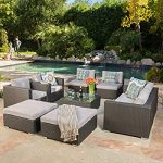 cortez sea 9 piece outdoor wicker furniture sectional sofa set KMWGILR