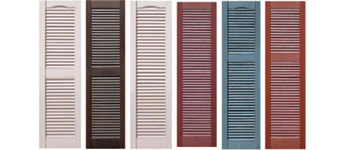 custom, louvered vinyl shutters CCTYIYB