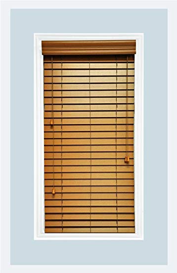 custom-made, faux wood horizontal window blinds, 2 inch slats, inside mount SYNNSGH