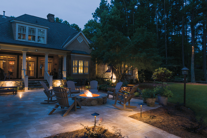 deck and patio lighting - patio fire pit ERYYWHB