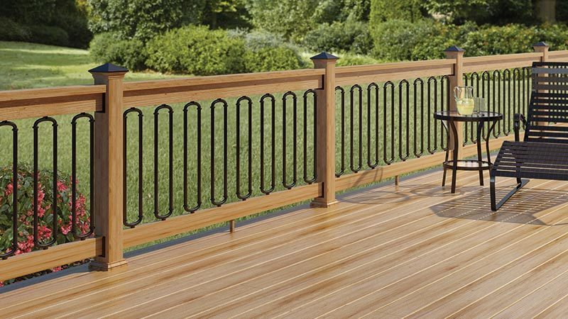 deck balusters black classic baluster with arched connectors ERGXVXW