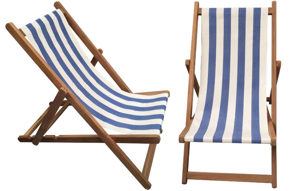 deck chairs blue u0026 white stripe deckchair - soccer stripe KKNOLSH