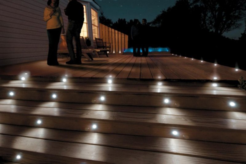 deck lights paradise six-piece 12-volt led deck and stair light kit PQCUGUU