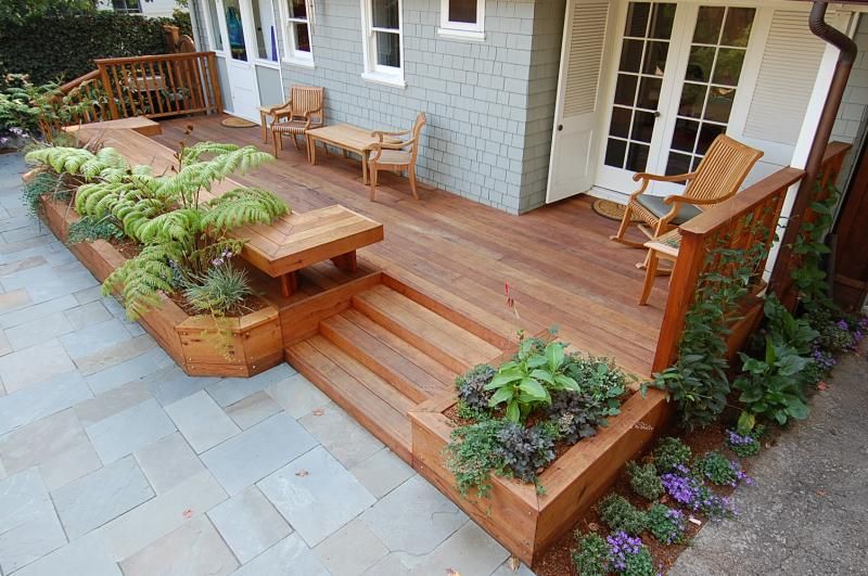 deck planters planters as deck borders | ... decking-benches and planters built by deck YUMKRTE