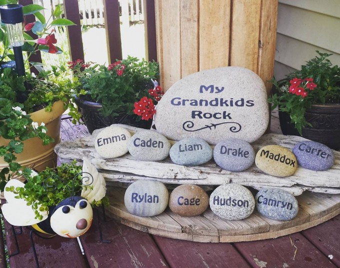 diy garden ideas my grandkids rock...these are the best garden ideas! RBTIJBT