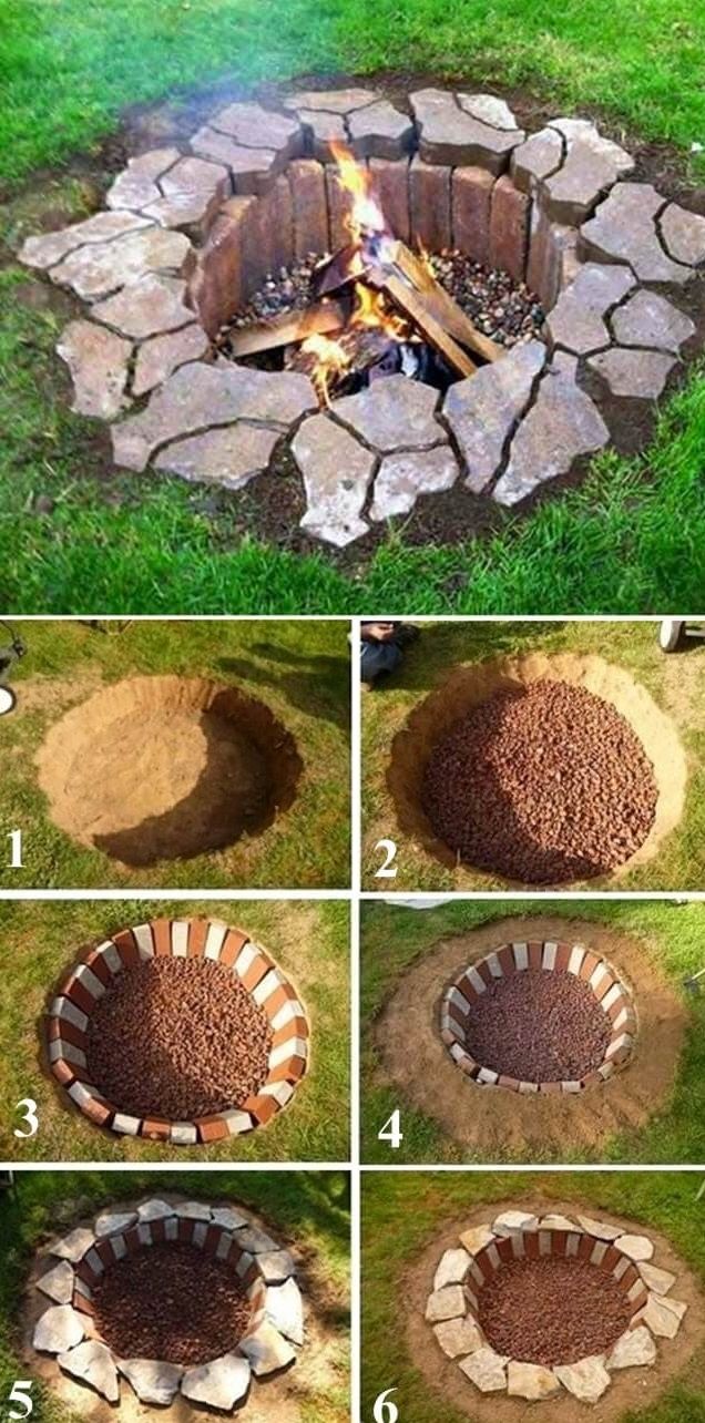 diy garden ideas rustic diy fire pit, diy backyard projects and garden ideas, backyard diy BZDYBTG