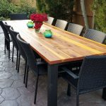 diy outdoor dining table IBUUWLI