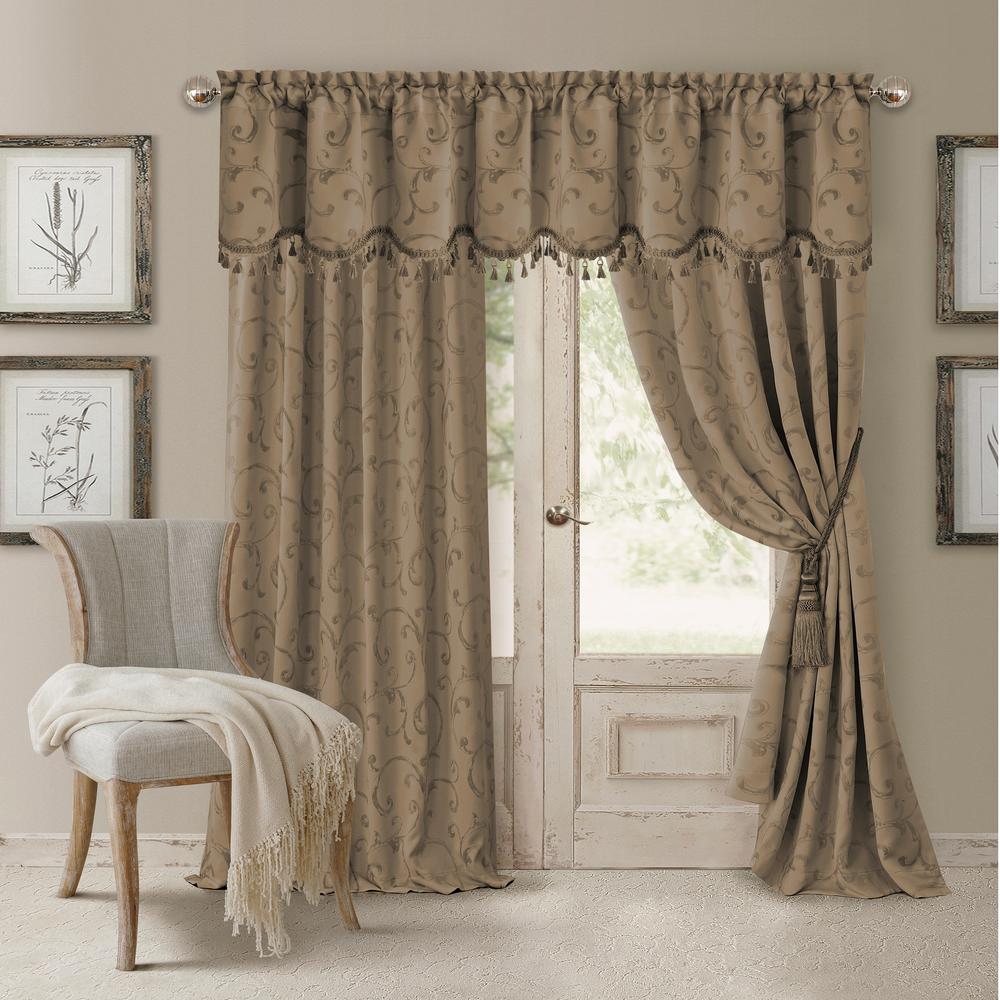 drapes and curtains elrene blackout taupe blackout energy efficient room darkening rod pocket  window VSVSORC