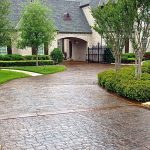 driveway designs stained and stamped ashlar pattern driveway NNGKAVH