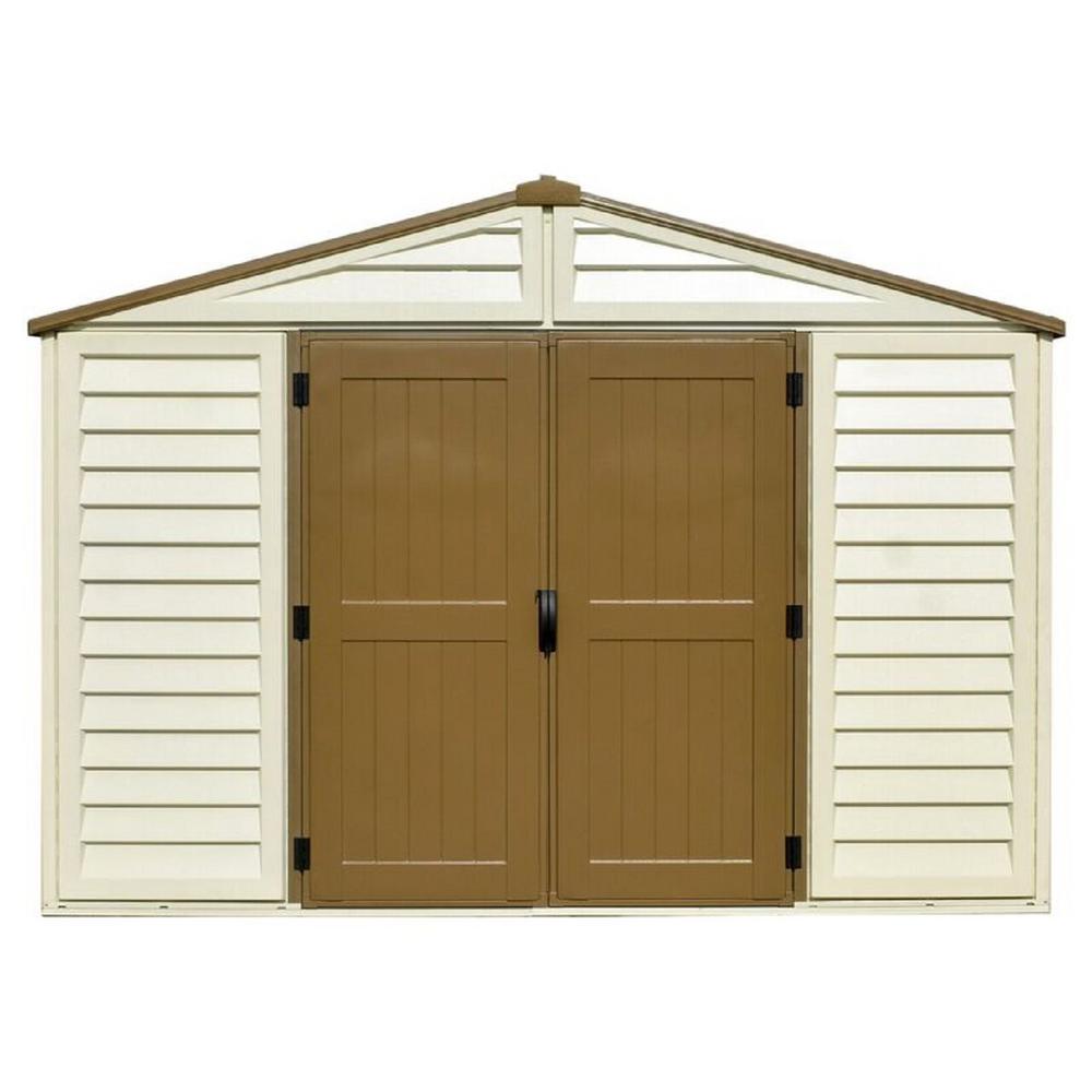 duramax sheds duramax building products woodbridge plus 10.5 ft. x 8 ft. vinyl storage TPAYRBQ