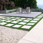 easyturf with paver stones modern-landscape UWGUXAW