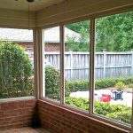 enclosed patio porch enclosure with existing brick knee-wall and foundation (interior) LTVEHUZ