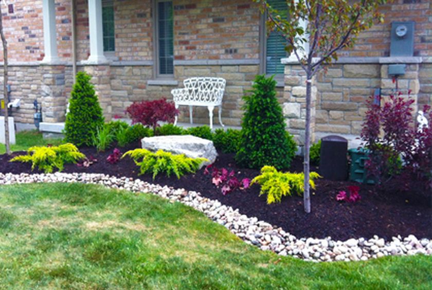 evergreen landscaping front yard evergreen landscape garden 12 FEFVUMK