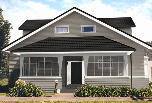 exterior house colours bungalow home - suggested colour scheme 1 PCTUVCA