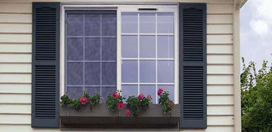 exterior window shutters on a house WFOFXPI