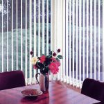 fabric vertical blinds in the breakfast nook allows you to control how TNCXEAW