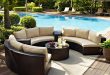 factory direct sale outdoor lounge furniture 6 piece wicker curved  conversation USDJWBK