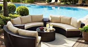 factory direct sale outdoor lounge furniture 6 piece wicker curved  conversation USDJWBK