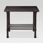 fernhill metal square patio side table - black - threshold™ DGJYPNM