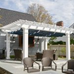 fiberglass pergola kit + retractable canopy ILAAQJI