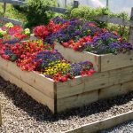 flower beds split level raised flower garden bed ZGZWGEB