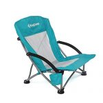 folding lawn chairs kingcamp low sling beach camping folding chair with mesh back (cyan) OJPHYSU