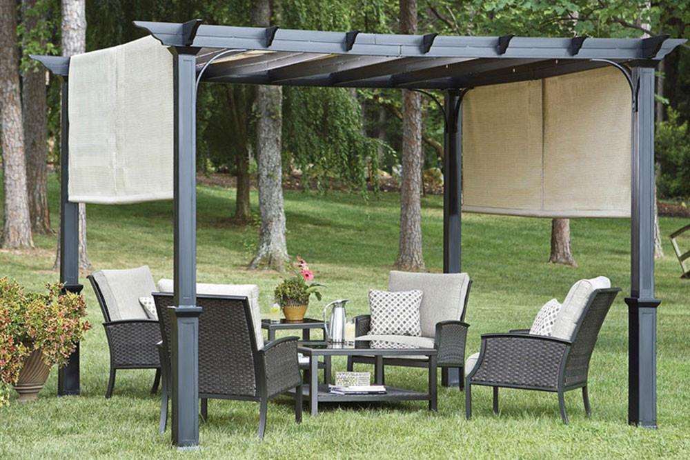 garden canopy garden treasures 10u0027 pergola canopy with ... QLVQJYR