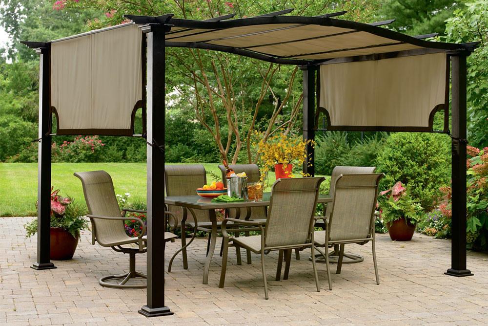 garden canopy kmart essential garden curved pergola canopy ... UADIHHR