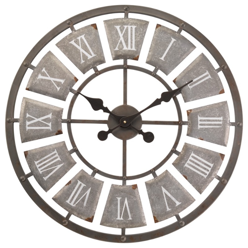 garden clock lincoln skeleton garden outside wall clock - large 62cm - indoor or WADYOHI