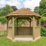 garden gazebo 3.6m hexagonal gazebo with country thatch roof MLFASEY