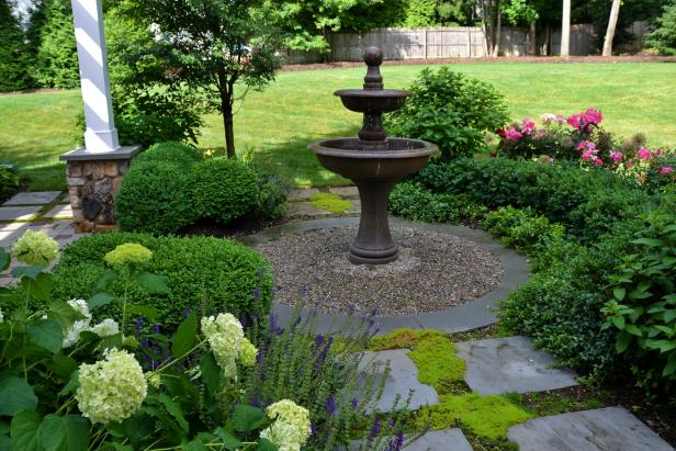 garden landscape design garden fountain feature CERTUVW