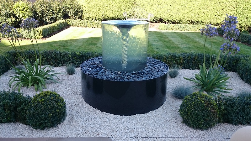 garden landscaping ideas spectacular water feature OXFVUOZ