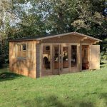 garden log cabins forest garden kimbrey 44mm log cabin 17ft x 13ft 8 ESZEEDV