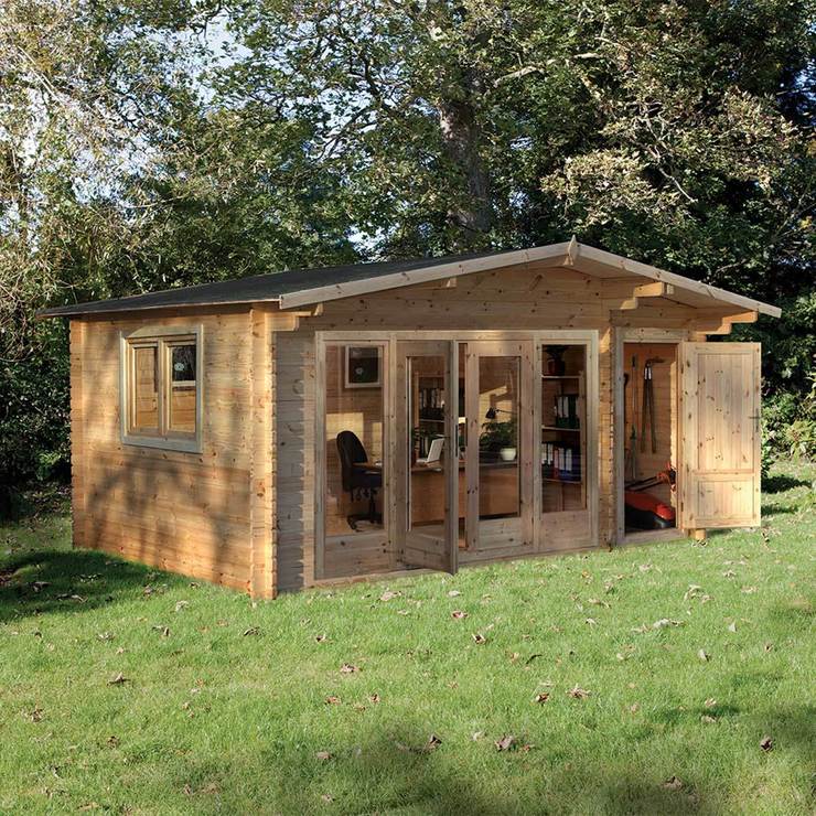 garden log cabins forest garden kimbrey 44mm log cabin 17ft x 13ft 8 ESZEEDV