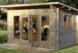 garden log cabins installed forest garden melbury 44mm log cabin 13ft 1 VYNJGFF