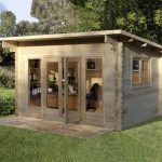 garden log cabins installed forest garden melbury 44mm log cabin 13ft 1 VYNJGFF