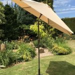 garden parasols large 2.7m metal crank and tilt garden parasol umbrella - 10 colours TDFFZRQ