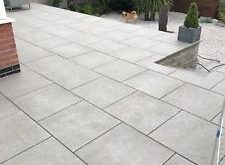 garden paving slabs image is loading dakota-grey-vitrified-porcelain-paving-garden-patio-slabs- IIGTPYO