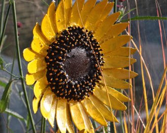 garden sculptures sunflower garden sculpture - small art018 PUOPFRC