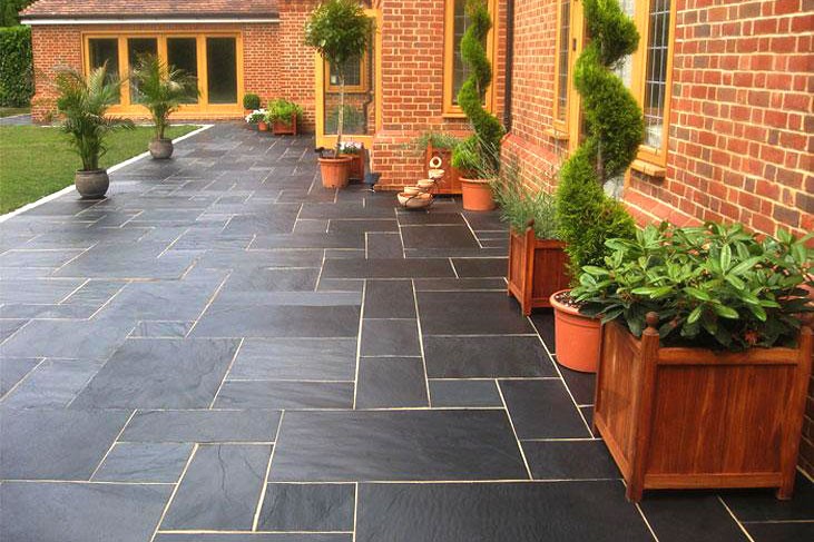 garden slabs blue-black-slate-paving-patio-kitpatio-kitblue-black SMQDJKB