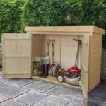 garden storage 7x3 pressure treated shiplap large pent outdoor store MRRXKXE