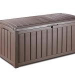 garden storage boxes amazon.com: keter glenwood plastic deck storage container box 101 gal: home HPUTYMM