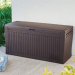 garden storage boxes comfy wood effect plastic garden storage box | departments | diy at YPENEXX