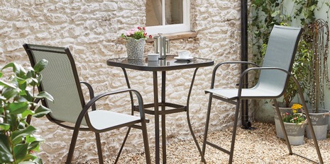 garden table and chairs garden furniture for small spaces GFYWNLK