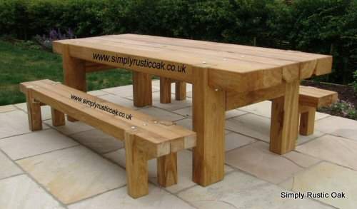 garden tables rustic oak beam garden table LTWPQWI