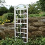 garden trellises dura-trel 28-in w x 76-in h white traditional garden trellis WBKYICZ