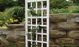 garden trellises dura-trel 28-in w x 76-in h white traditional garden trellis WBKYICZ