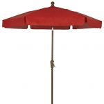 garden umbrellas fiberbuilt umbrellas garden umbrella, 7.5 foot red canopy and champagne  bronze MAMLGMI