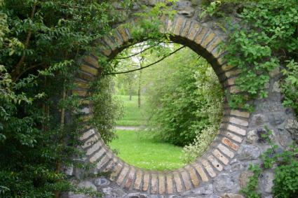 garden walls garden wall circular window SWLTJGF