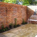 garden walls garden wall for a small garden with light bricks QURGXDM